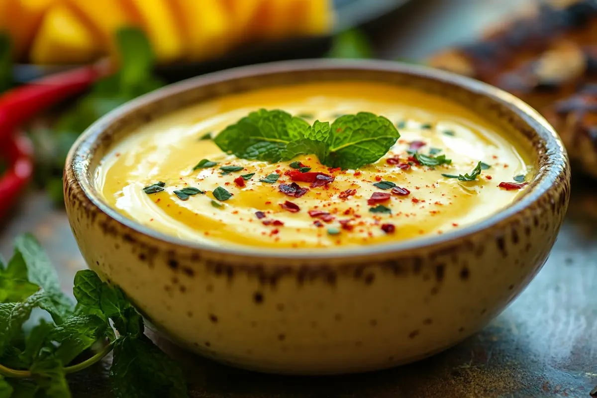 Mango-chili-jogurttikastike – makeantulinen kastike grilliruoille