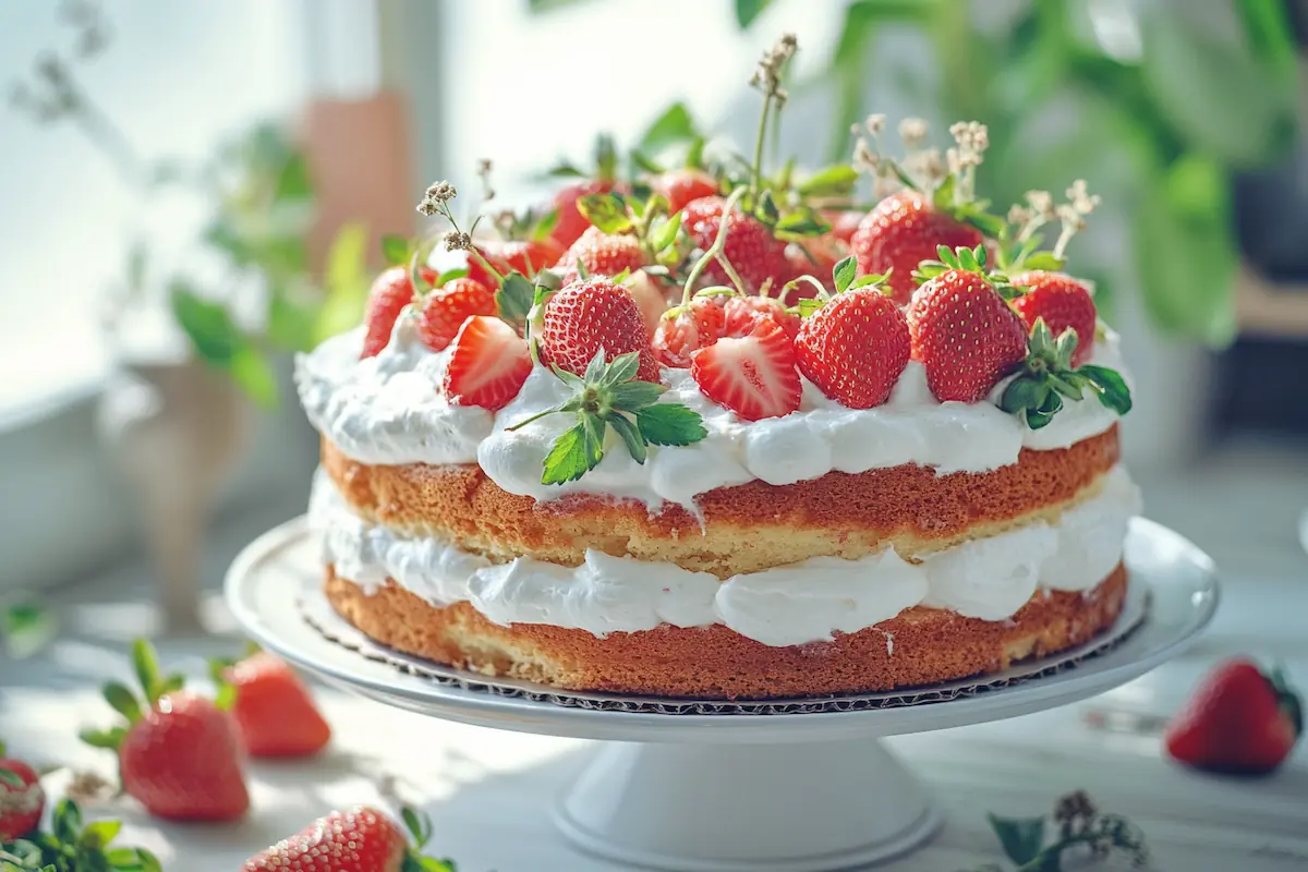 Mansikkakakku – raikas kesäkakku kermalla